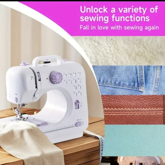 Sewing Machine Purple And White - Picture 2 of 8